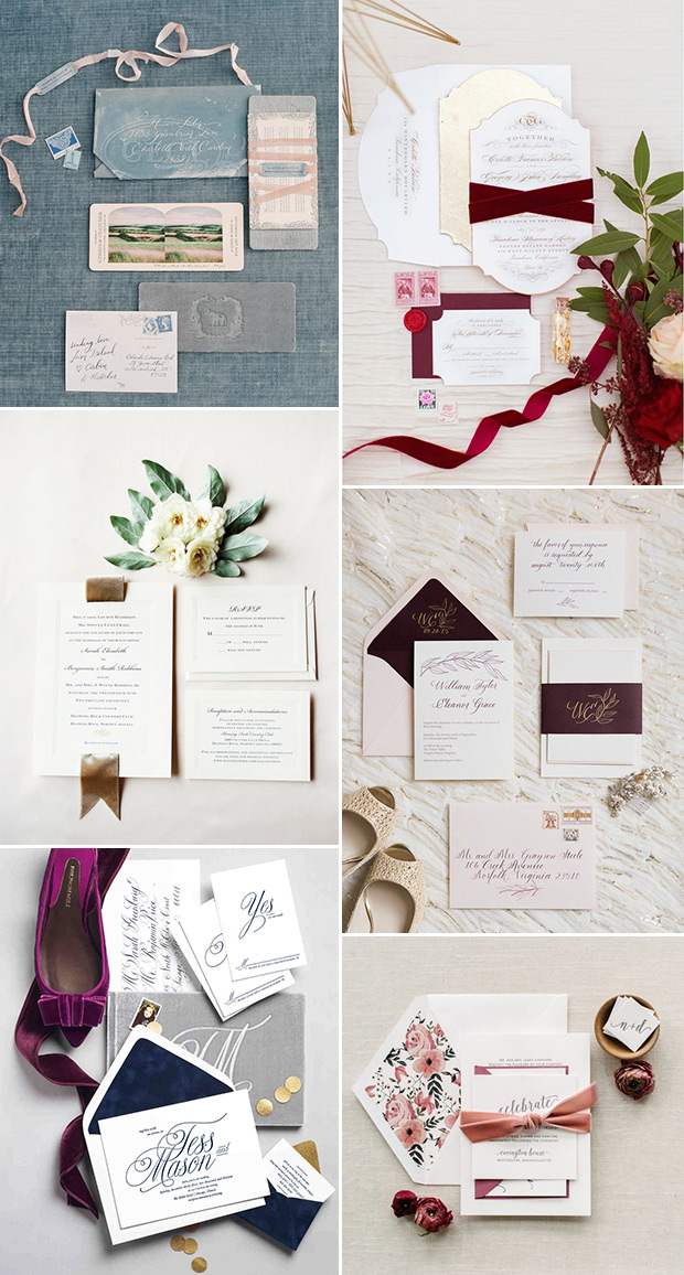 Beautiful Velvet Wedding Invitations | onefabday.com