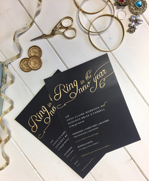 Stationery new year's eve wedding ideas