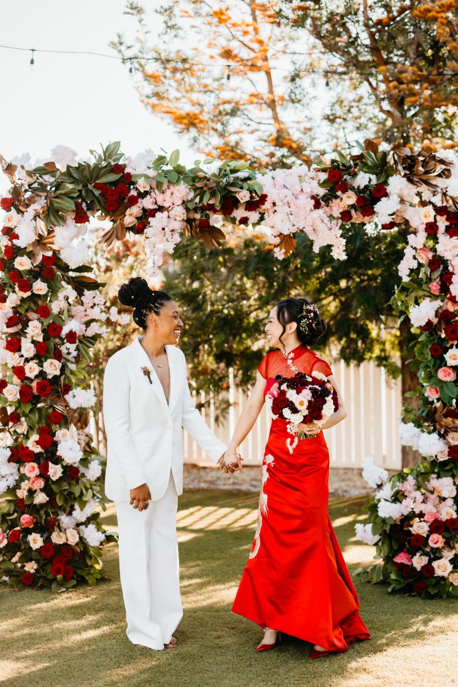 Beautiful red wedding dress inspiration for the daring bride! onefabday.com