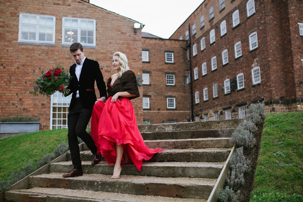 Beautiful red wedding dress inspiration for the daring bride! onefabday.com