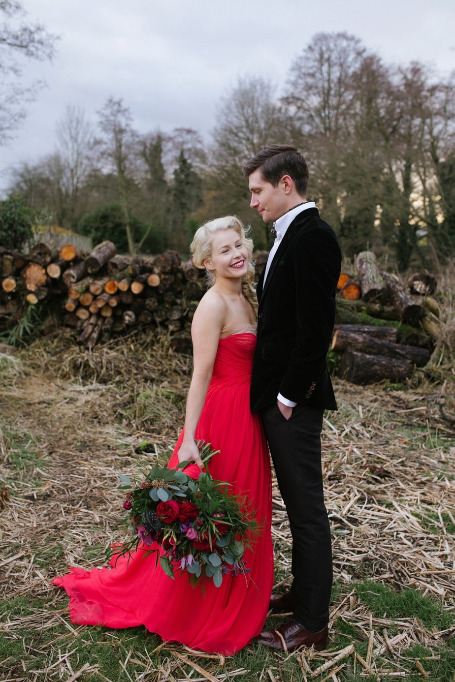 Beautiful red wedding dress inspiration for the daring bride! onefabday.com