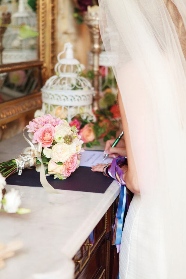 Pretty pink wedding at Chateau de la Ligne // onefabday.com