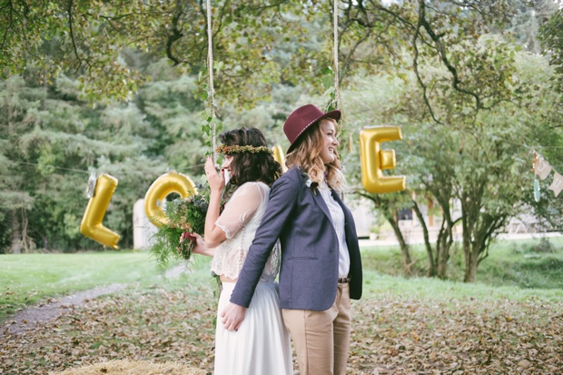 Beautiful boho wedding with two brides by Martina California // onefabday.com