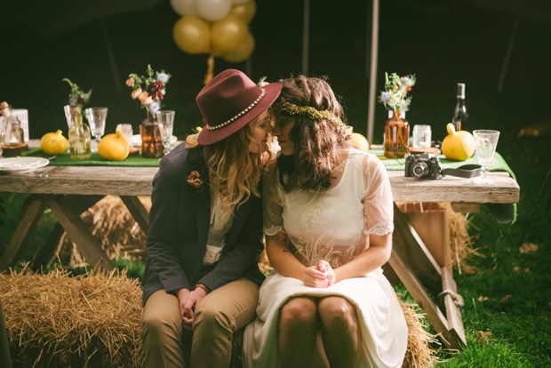 Beautiful boho wedding with two brides by Martina California // onefabday.com