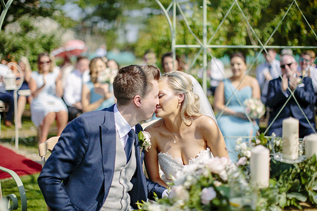 Beautiful Outdoor Wedding at The Village at Lyons by Candy Stripe Photography // onefabday.com