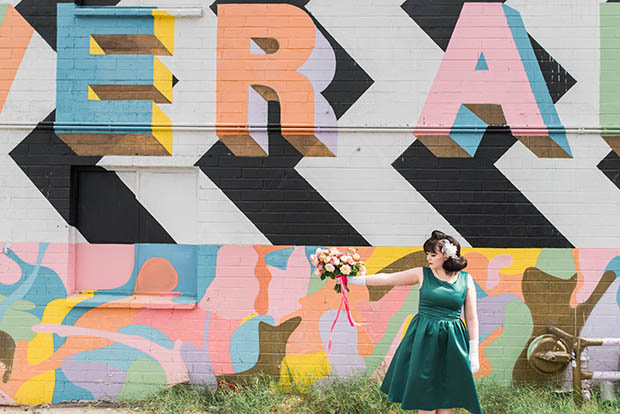 Retro Vegas Wedding at The Little White Chapel by Kristen Kay Photography // see it all on onefabday.com 