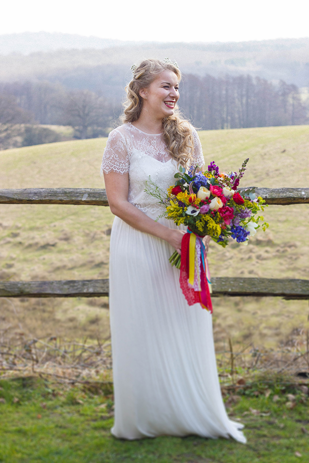 Colorful rainbow wedding inspiration by Vintage Amy and Katie Rogers Photography // onefabday.com