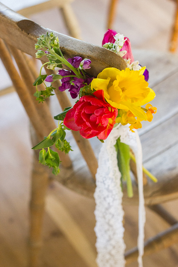 Colorful rainbow wedding inspiration by Vintage Amy and Katie Rogers Photography // onefabday.com