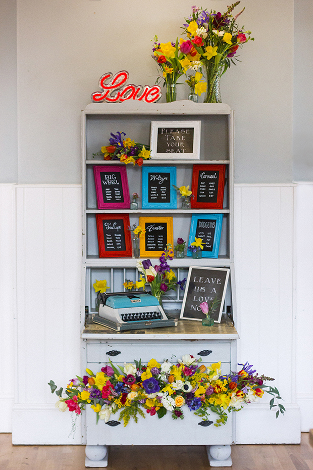 Colorful rainbow wedding inspiration by Vintage Amy and Katie Rogers Photography // onefabday.com