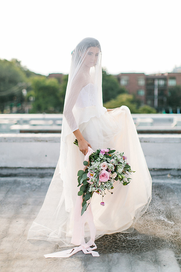 Genevieve veil from Lady Eveyln Bridal wedding dresses 2017 - Silk tulle veil -  see the rest of the collection on onefabday.com