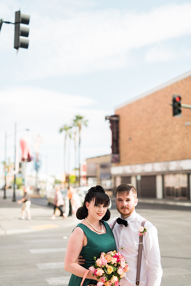 Retro Vegas Wedding at The Little White Chapel by Kristen Kay Photography // see it all on onefabday.com