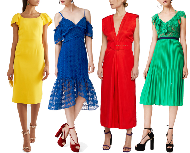 Bright and bold wedding guest dresses for Spring Summer 2017 // see them all on onefabday.com