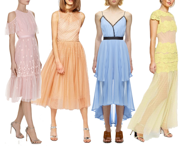 Sheer wedding guest dresses for Spring Summer 2017 // see them all on onefabday.com