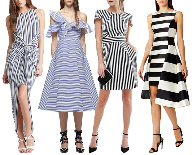 Striped wedding guest dresses for Spring Summer 2017 // see them all on onefabday.com