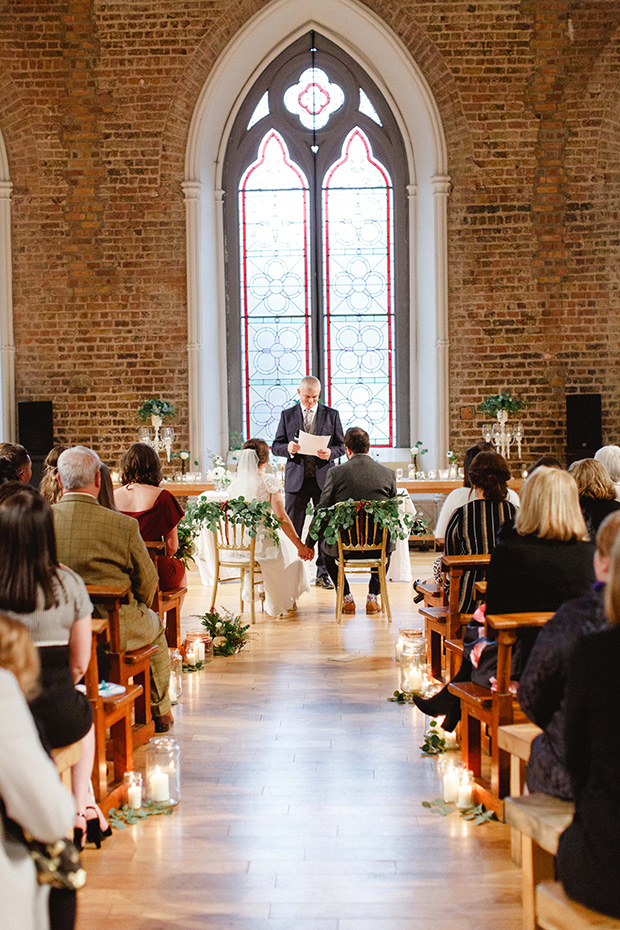 Beautiful Winter Wedding at Smock Alley Theatre, Styled by Sweet Pea and Violet and Captured by Peter Carvill Photography | see the rest of this wedding on onefabday.com