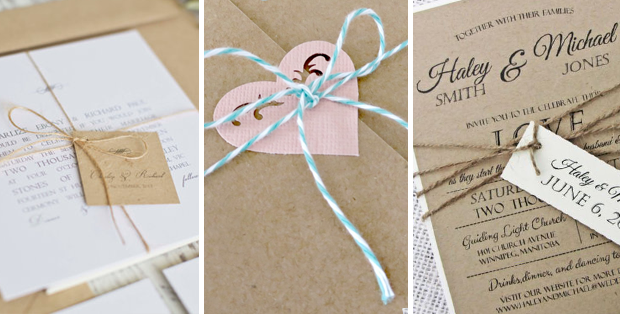 Twine and Tags // 10 Ways to Upgrade Basic Wedding Invitations on a Budget // onefabday.com