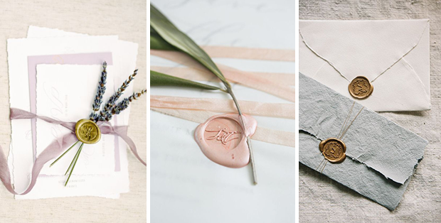 Wax Seals // 10 Ways to Upgrade Basic Wedding Invitations on a Budget // onefabday.com