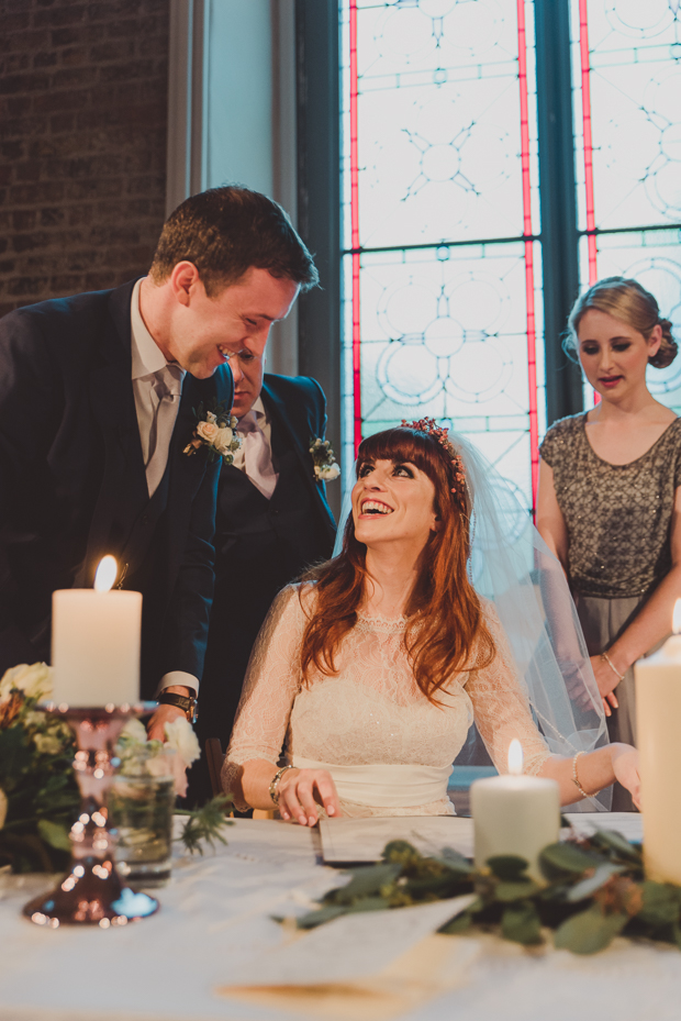 Beautiful Winter Wedding at Smock Alley Theatre and The Anglers Rest by Weddings by Kara