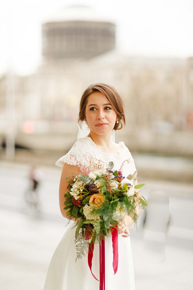 Beautiful Winter Wedding at Smock Alley Theatre, Styled by Sweet Pea and Violet and Captured by Peter Carvill Photography | see the rest of this wedding on onefabday.com