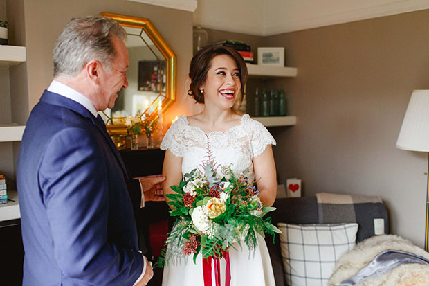 Beautiful Winter Wedding at Smock Alley Theatre, Styled by Sweet Pea and Violet and Captured by Peter Carvill Photography | see the rest of this wedding on onefabday.com