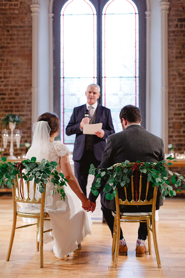 Beautiful Winter Wedding at Smock Alley Theatre, Styled by Sweet Pea and Violet and Captured by Peter Carvill Photography | see the rest of this wedding on onefabday.com