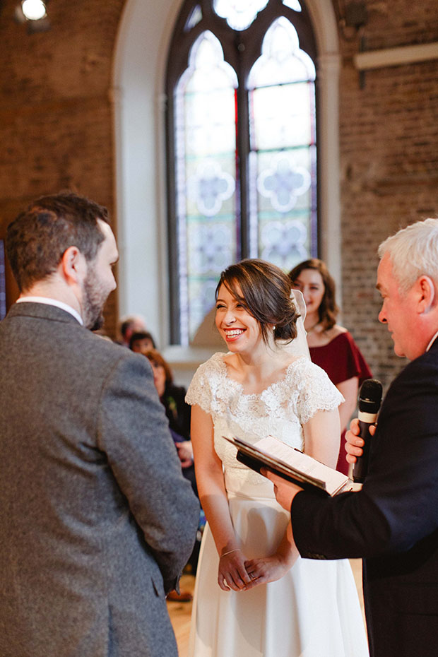 Beautiful Winter Wedding at Smock Alley Theatre, Styled by Sweet Pea and Violet and Captured by Peter Carvill Photography | see the rest of this wedding on onefabday.com