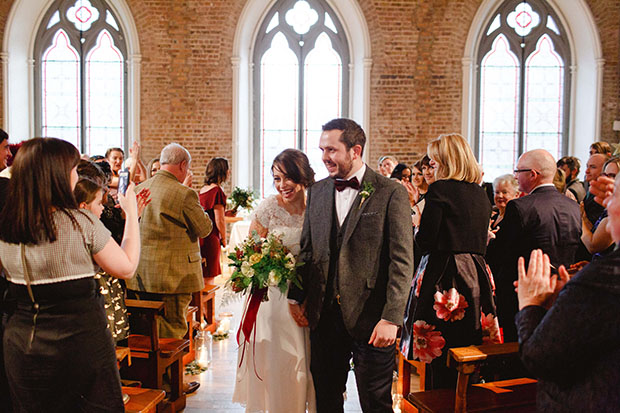 Beautiful Winter Wedding at Smock Alley Theatre, Styled by Sweet Pea and Violet and Captured by Peter Carvill Photography | see the rest of this wedding on onefabday.com