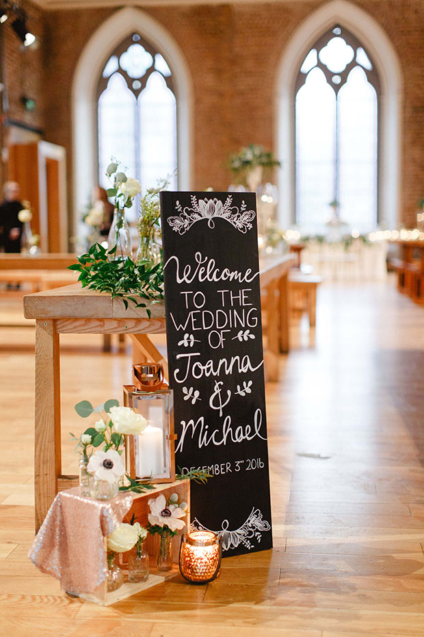 Beautiful Winter Wedding at Smock Alley Theatre, Styled by Sweet Pea and Violet and Captured by Peter Carvill Photography | see the rest of this wedding on onefabday.com