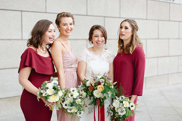 Beautiful Winter Wedding at Smock Alley Theatre, Styled by Sweet Pea and Violet and Captured by Peter Carvill Photography | see the rest of this wedding on onefabday.com