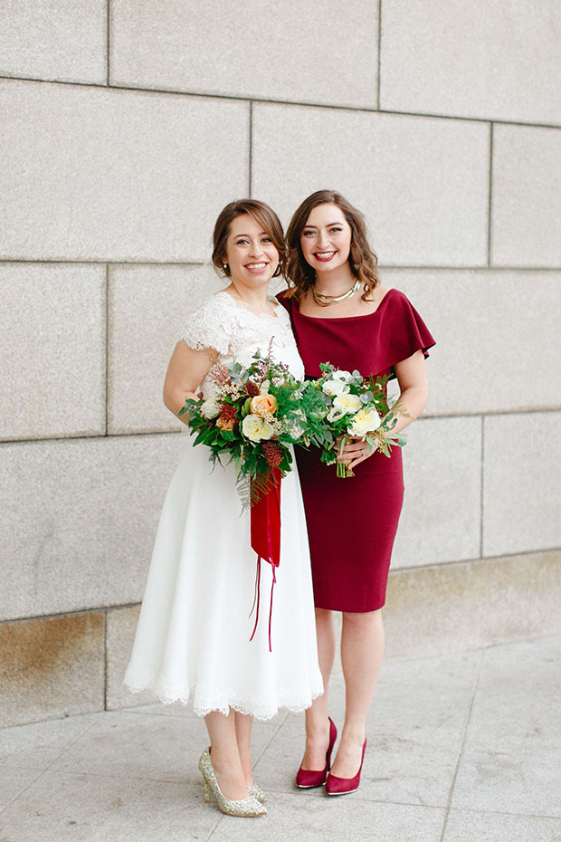 Beautiful Winter Wedding at Smock Alley Theatre, Styled by Sweet Pea and Violet and Captured by Peter Carvill Photography | see the rest of this wedding on onefabday.com