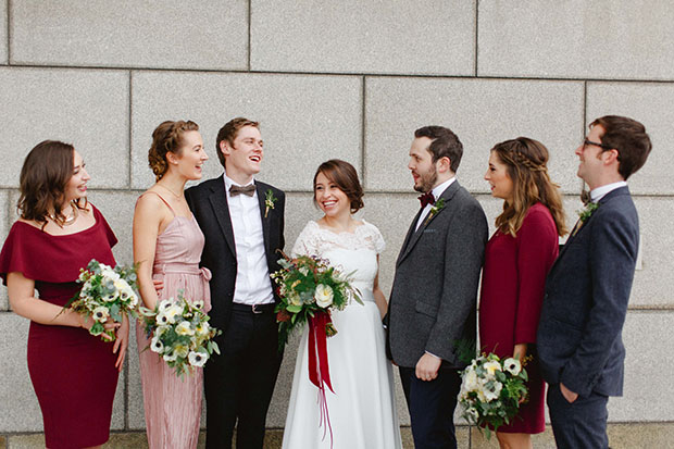 Beautiful Winter Wedding at Smock Alley Theatre, Styled by Sweet Pea and Violet and Captured by Peter Carvill Photography | see the rest of this wedding on onefabday.com