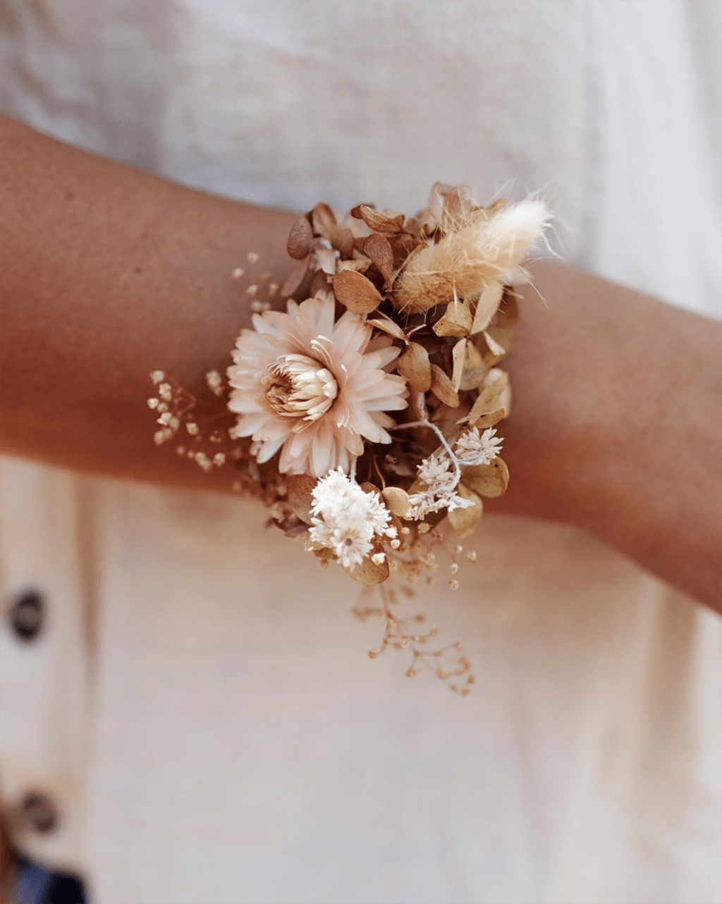 Dried Bridesmaids Dress Corsages