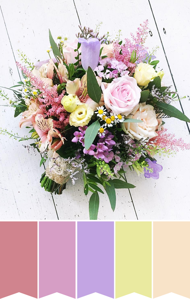 Pretty Pastel Bridal Bouquet  // www.onefaaday.com