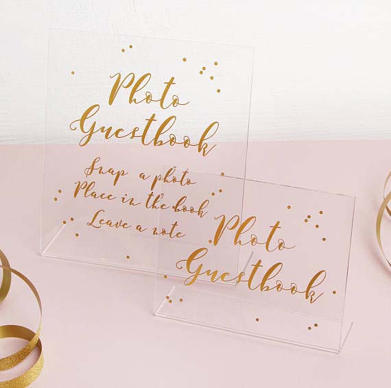 Chic Acrylic Wedding Signage // see them all on onefabday.com