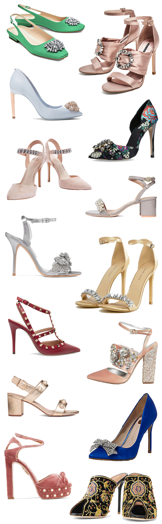 14 Embellished Wedding Guest Shoes // see them all on onefabday.com