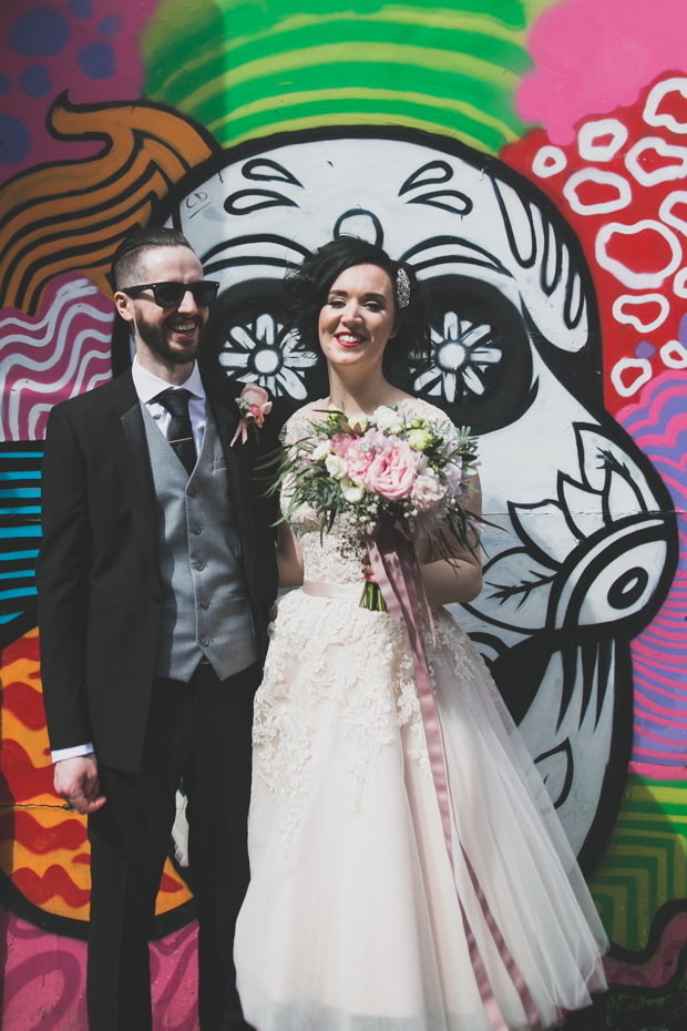 Pastel, Rock n Roll Dublin City Wedding by Wild Things Wed | onefabday.com