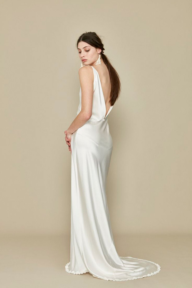 Juliette-A-la-Robe-2017-Collection-Silk sheath dress with a deep plunging back. To see more visit onefabday.com