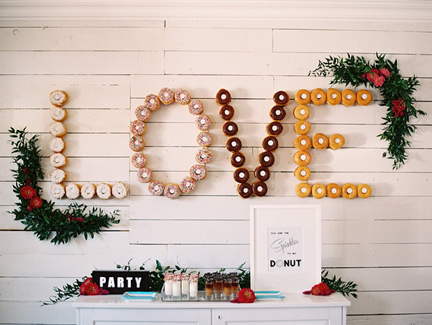 The hottest wedding trend! Inspiring Doughnut Walls to Make Your Mouth Water! see them all on onefabday.com