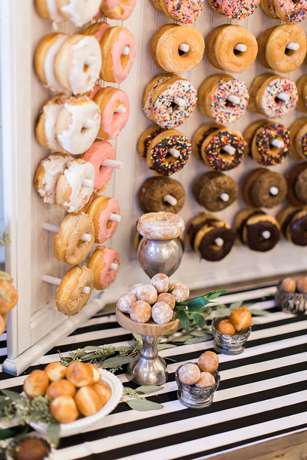 The hottest wedding trend! Inspiring Doughnut Walls to Make Your Mouth Water! see them all on onefabday.com