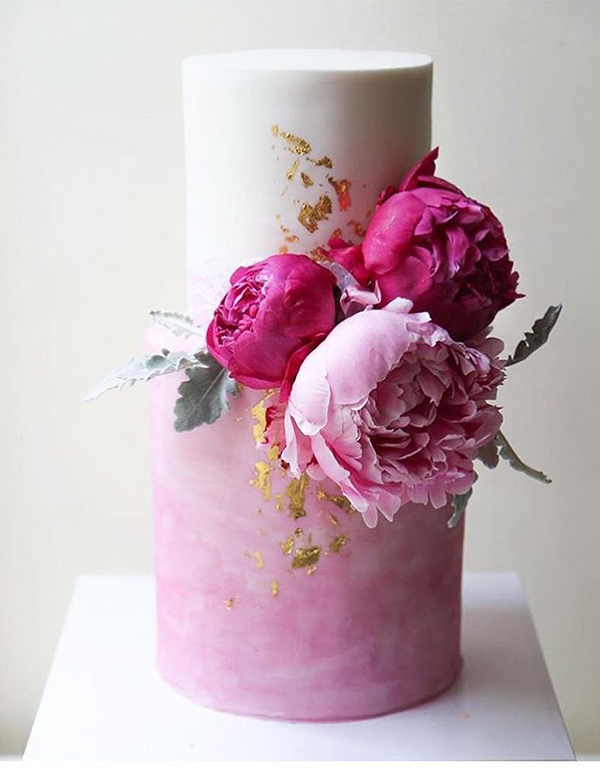 50 Pretty in Pink Wedding Cakes // see them all on onefabday.com