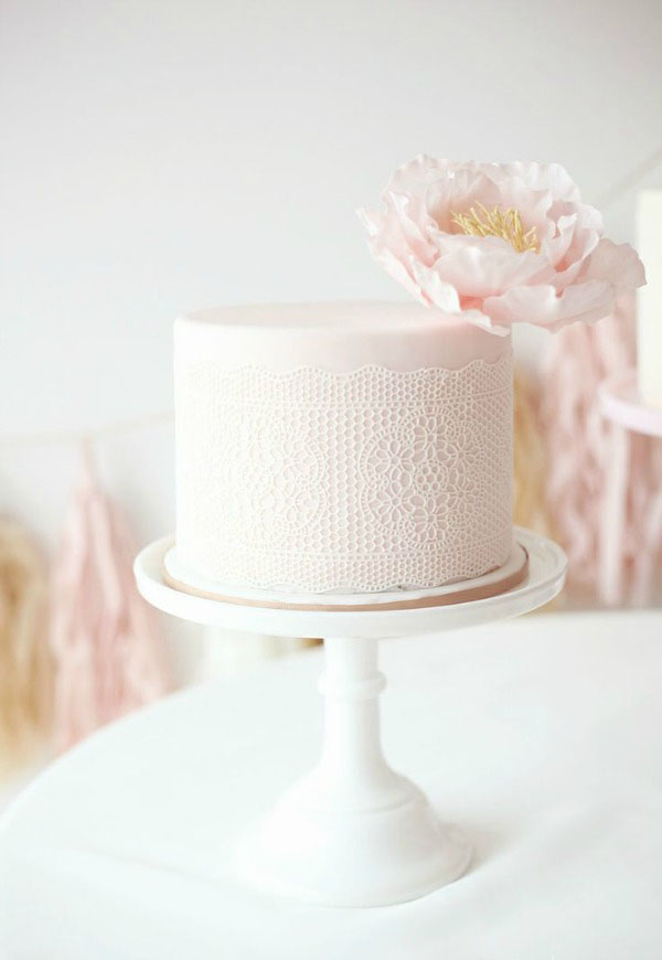 50 Pretty in Pink Wedding Cakes // see them all on onefabday.com