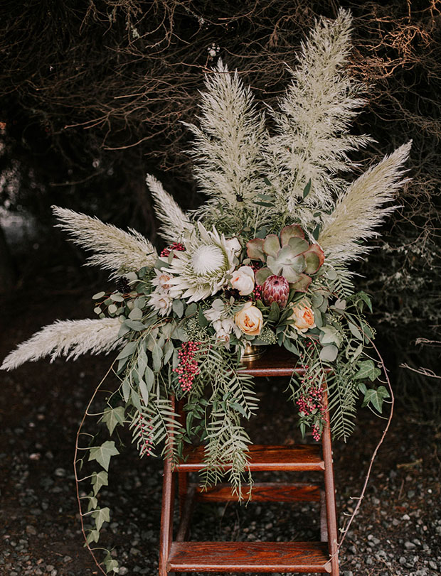 25 Ideas and Inspiration for using Pampas Grass for your wedding | see them all on onefabday.com