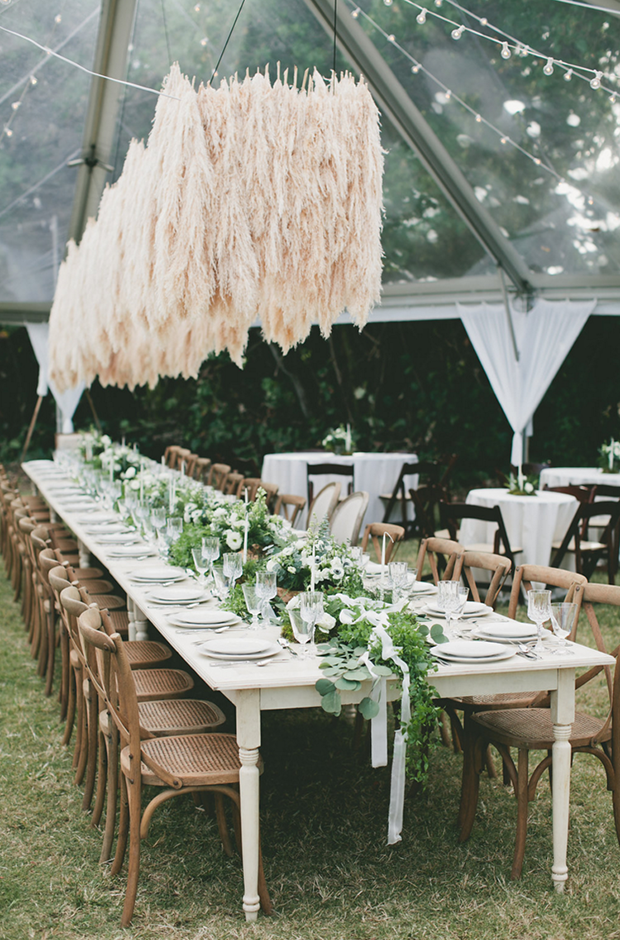 25 Ideas and Inspiration for using Pampas Grass for your wedding | see them all on onefabday.com