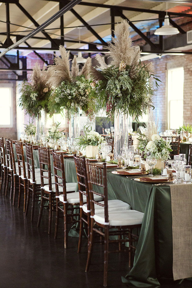 25 Ideas and Inspiration for using Pampas Grass for your wedding | see them all on onefabday.com