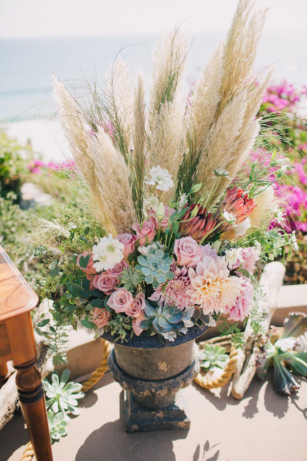 25 Ideas and Inspiration for using Pampas Grass for your wedding | see them all on onefabday.com