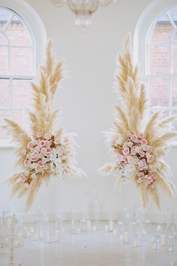 25 Ideas and Inspiration for using Pampas Grass for your wedding | see them all on onefabday.com