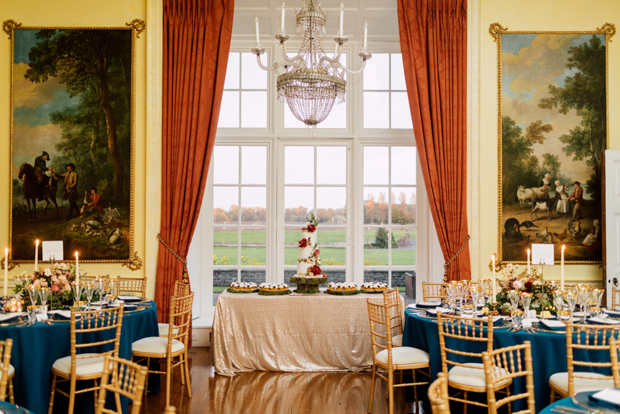 Stunning 'Vogue style" Autumn wedding at Luttrellstown Castle, Ireland | onefabday.com