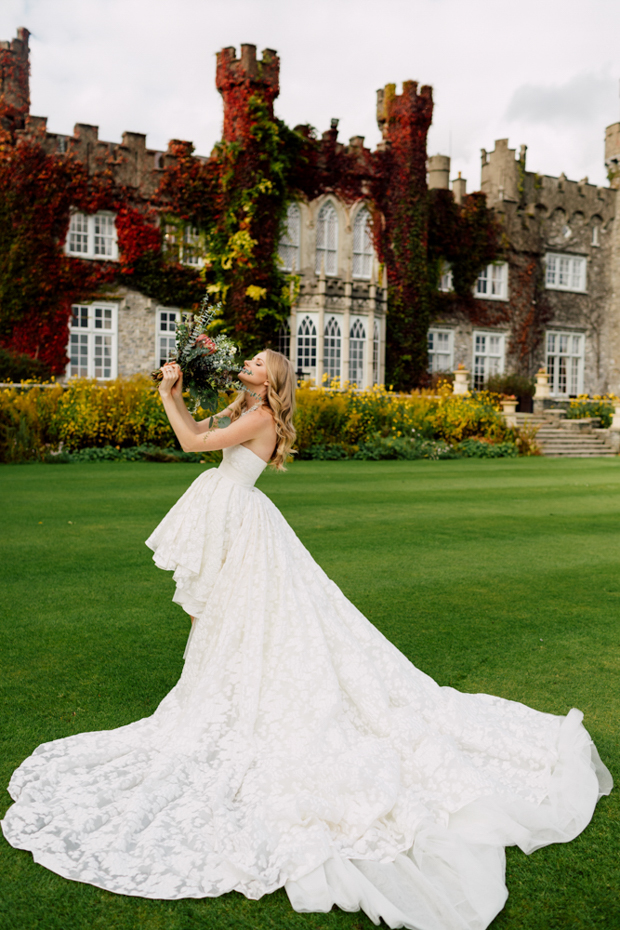 Stunning 'Vogue style" Autumn wedding at Luttrellstown Castle, Ireland | onefabday.com