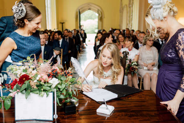 Stunning 'Vogue style" Autumn wedding at Luttrellstown Castle, Ireland | onefabday.com