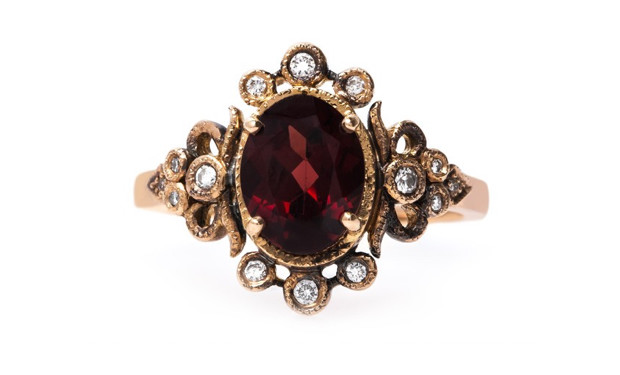 Garnet Engagement Ring